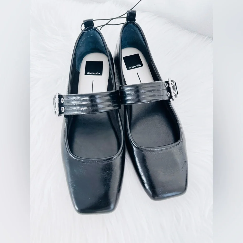 Dolce Vita Arora Ballet Mary Jane Patent Flats Sandals - Picture 8 of 15